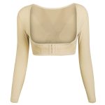 Body-shaping and corset vest with a straight back