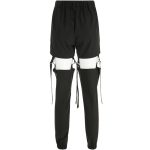 Cutout High Waist Corset Black Pants Women
