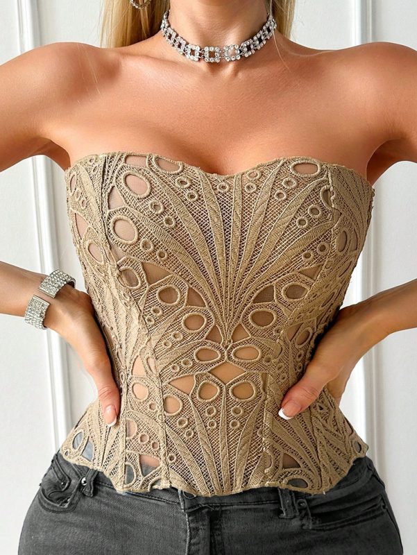 Floral Lace Corset Top Dress